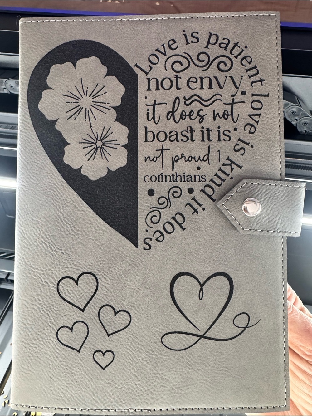 NWT Leatherette refillable notebook customized pick one & any saying you’d like - Picture 6 of 15